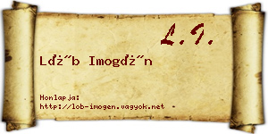 Löb Imogén névjegykártya